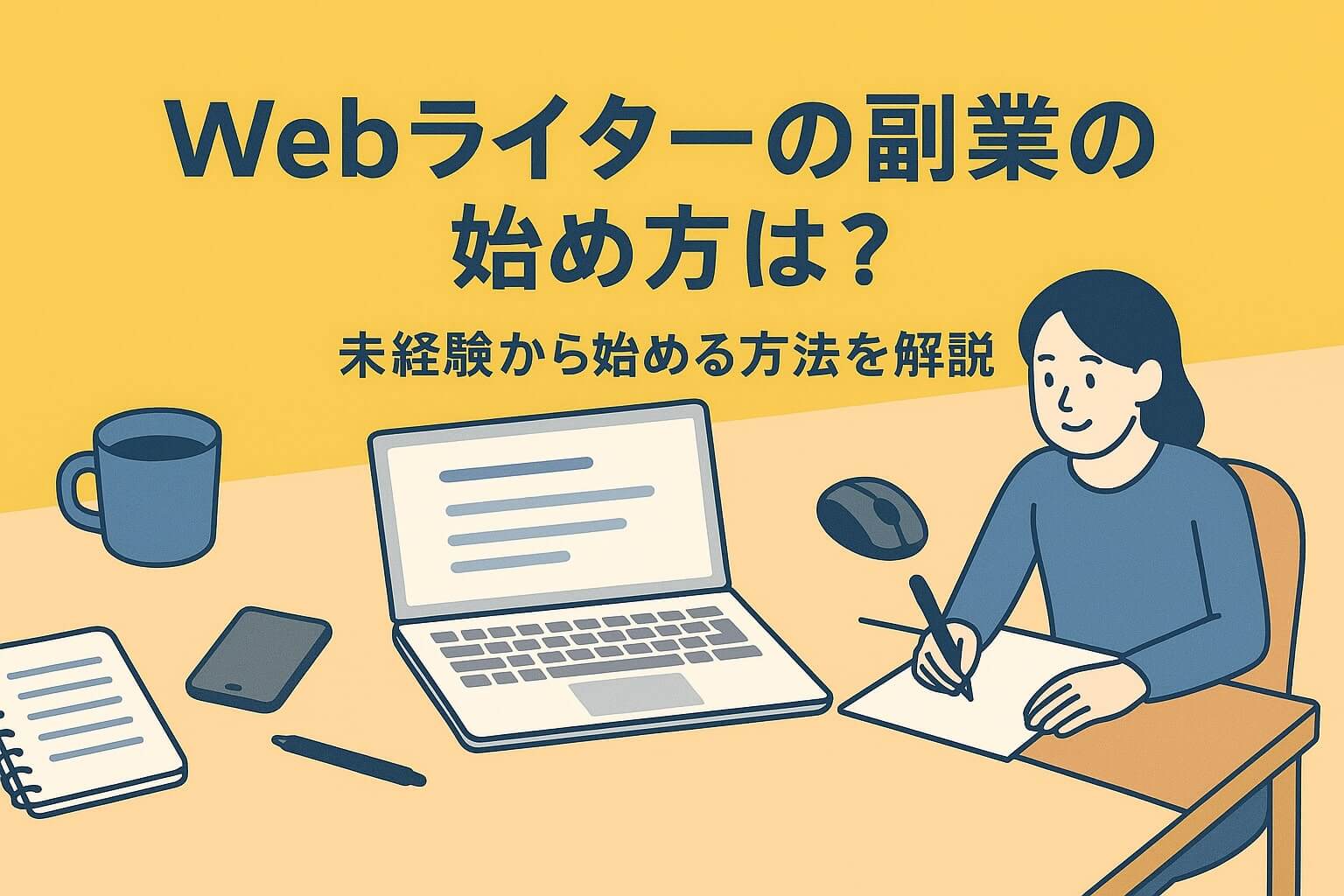 Webライターの副業の始め方アイキャッチ